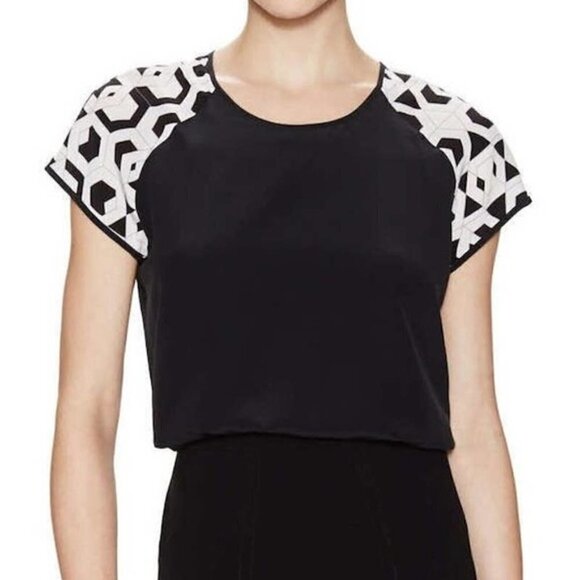 Diane Von Furstenberg Tops - Diane Von Furstenberg Liva Short Sleeve 100% Silk Top